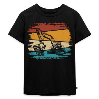 Bagger - Kinder Premium Bio T-Shirt - Schwarz - Vorne - Mikhail (115cm)