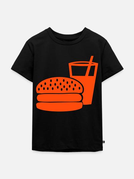 Burger - Fast Food - Kinder Premium Bio T-Shirt - Schwarz