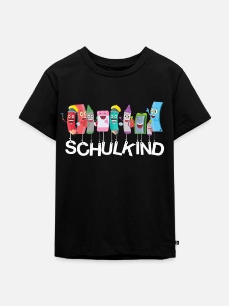 Schulkind - Kinder Premium Bio T-Shirt - Schwarz