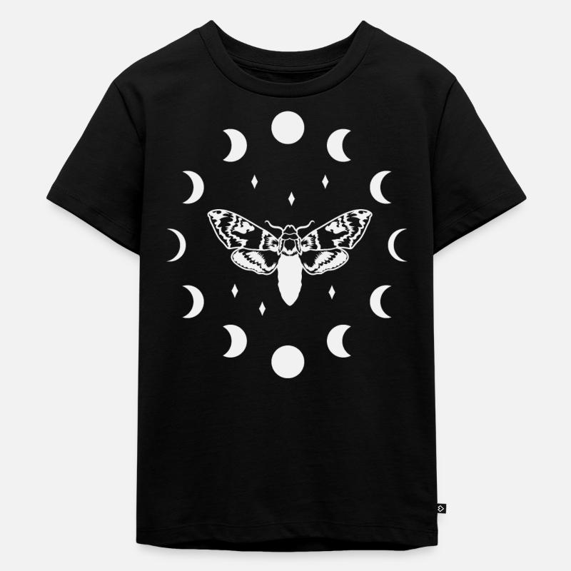 Insect and Moon - Bee Bumblebee Moth Wasp - Nature - Kids Premium Organic T-Shirt - black
