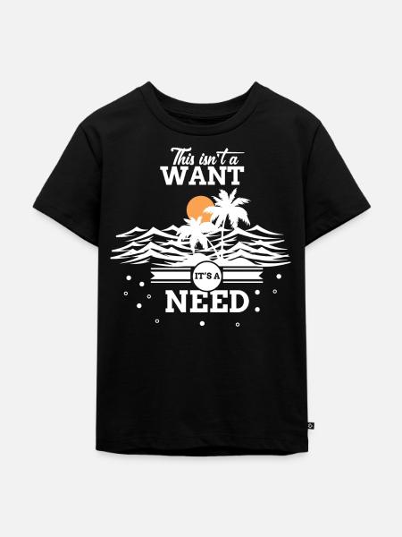 Urlaub - Kinder Premium Bio T-Shirt - Schwarz
