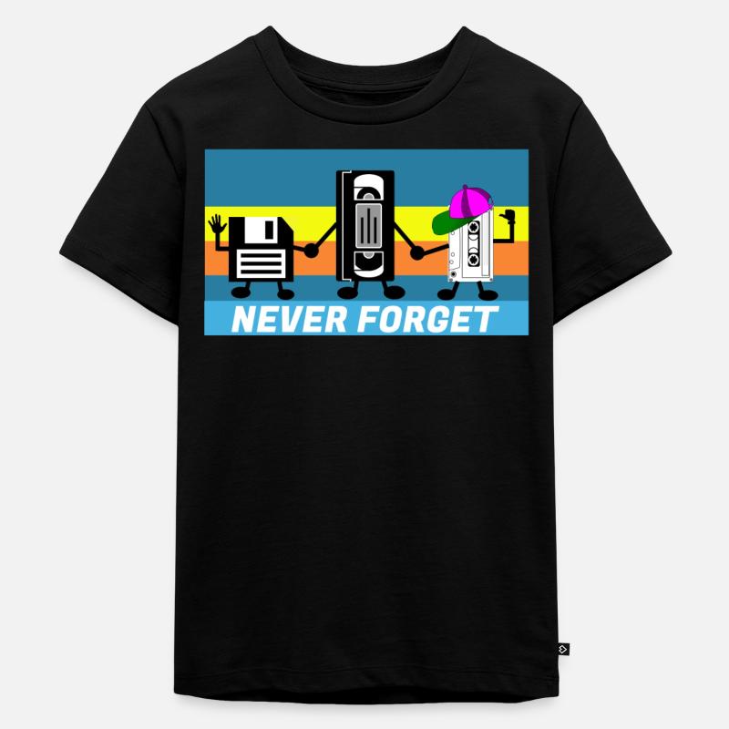 Never Forget Das perfekte Geschenk für Nerds - Kinder Premium Bio T-Shirt - Schwarz