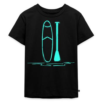 Stand Up Paddler Sea - Kids Premium Organic T-Shirt - black - Front - Mikhail (115cm)
