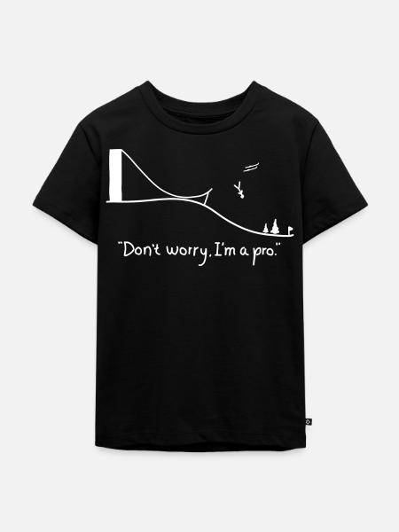 Skispringen Geschenk - Kinder Premium Bio T-Shirt - Schwarz