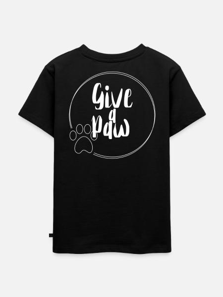 Give a Paw weiß - Kinder Premium Bio T-Shirt - Schwarz
