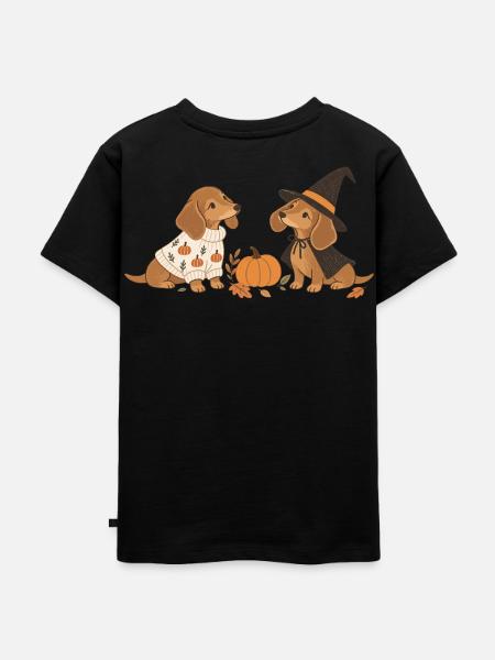Halloween Dachshund Besties - Kinder Premium Bio T-Shirt - Schwarz