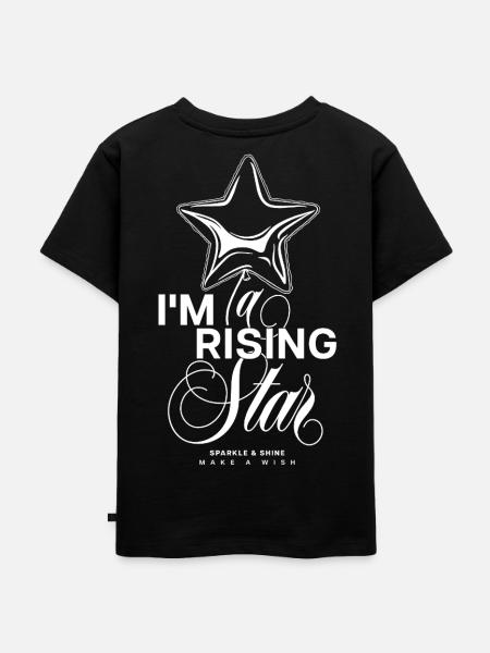 Humor Shirt mit Stern Luftballon - Kinder Premium Bio T-Shirt - Schwarz