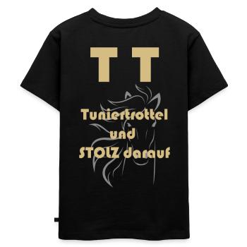 Compétition idiot TT équitation - T-shirt Premium bio Enfant - noir - Dos - Mikhail (115cm)