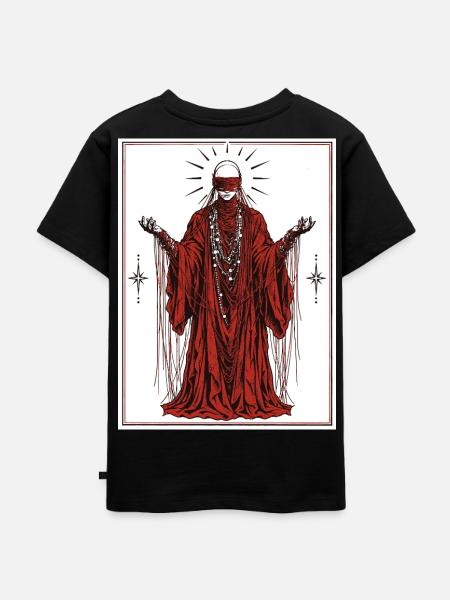 Karmesinrote Augenbindende Entität Halloween - Kinder Premium Bio T-Shirt - Schwarz