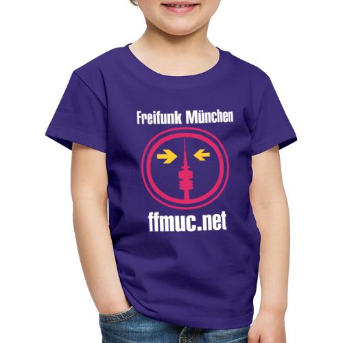 Freifunk München mit URL weiß - Kinder Premium T-Shirt
