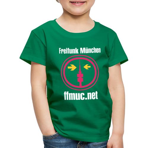 Freifunk München mit URL weiß - Kinder Premium T-Shirt