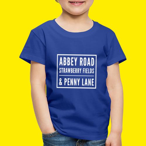 Kjente musikkgater i England - Premium T-skjorte for barn