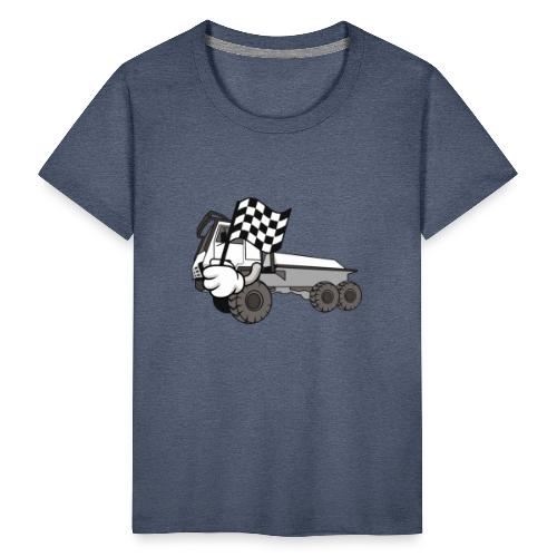 RACE TRAIL TRUCK 6X6 MIT ZIELFLAGGE FÜR GEWINNER - Kinder Premium T-Shirt