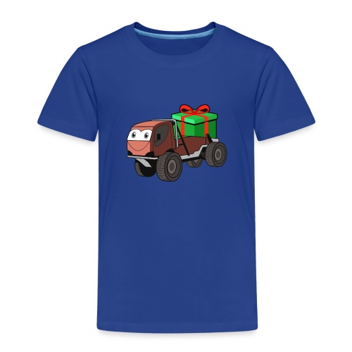 GEBURTSTAG TRUCK EMOJI MIT PAKET AUF DER PRITSCHE. - Kinder Premium T-Shirt