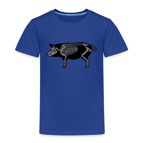 Schwein-Skelett - Børne premium T-shirt