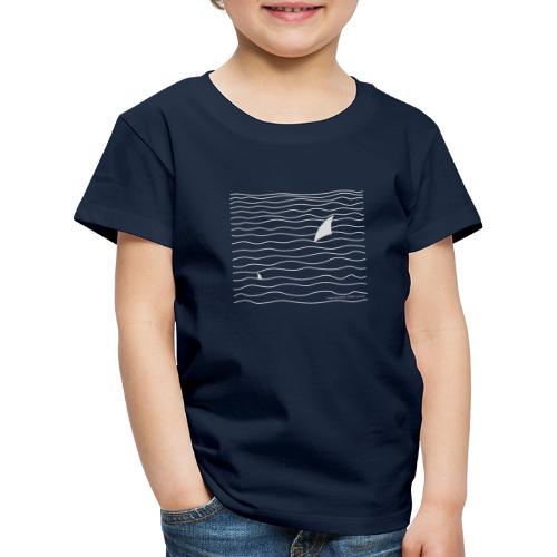 Windsurfer & Shark (white) - Kinder Premium T-Shirt
