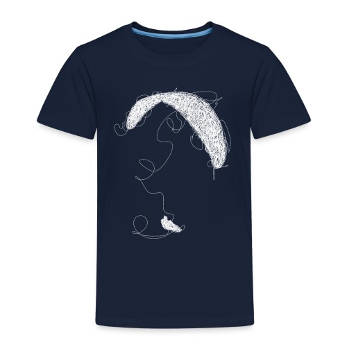 Paraglider scribble white - Kinder Premium T-Shirt