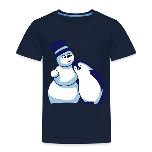 Schneemann und Pinguin - Kinder Premium T-Shirt