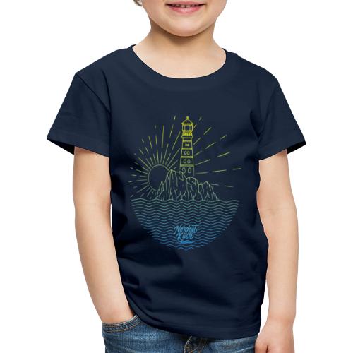 Leuchtturm mit Sonne am Meer - Kinder Premium T-Shirt
