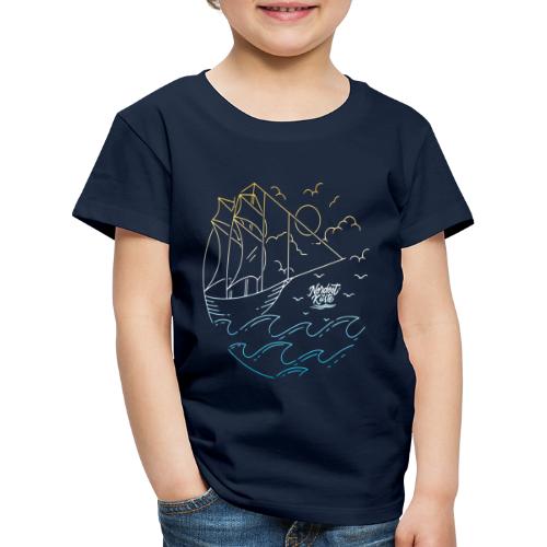 Schiff mit Sonne und Meer - Kinder Premium T-Shirt
