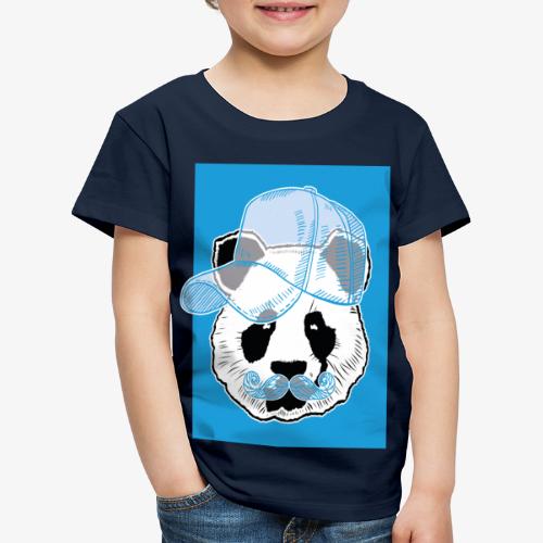 Panda - Cap - Mustache - Kinder Premium T-Shirt