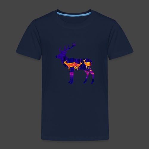 Wärmebildhirsch-Pixel-Shirt für Jäger - Kinder Premium T-Shirt