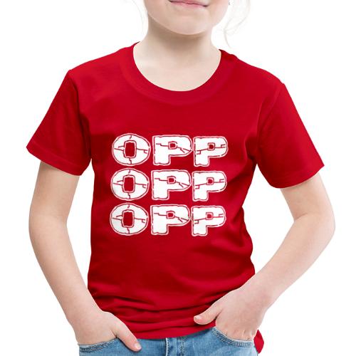 OPP Logo White - Lasten premium t-paita