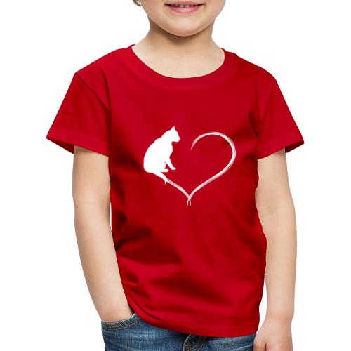 Coeur de chat blanc - T-shirt Premium Enfant