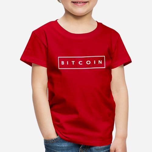 Bitcoin hvide firkant - Børne premium T-shirt