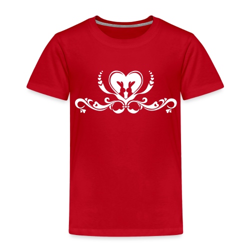 Hasen Liebe Kaninchen Häschen Romantik Herz Ostern - Kinder Premium T-Shirt