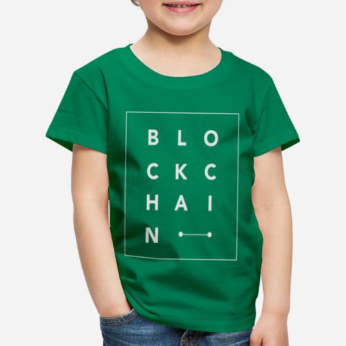 BlockChain bogstaver square - Børne premium T-shirt