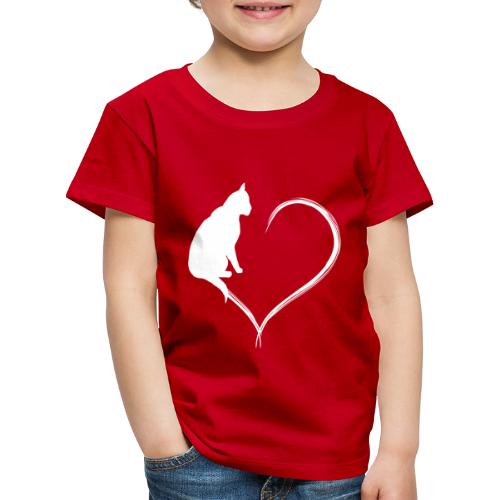 Coeur de chat blanc - T-shirt Premium Enfant