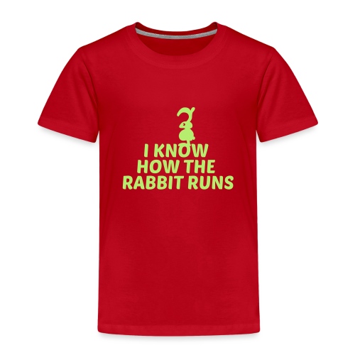 i know how the rabbit runs denglisch hase kaninche - Kinder Premium T-Shirt