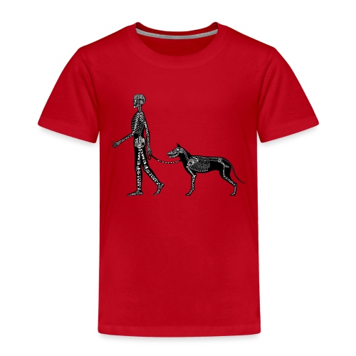 Menschen- und Hunde-Skelett - Kinder Premium T-Shirt