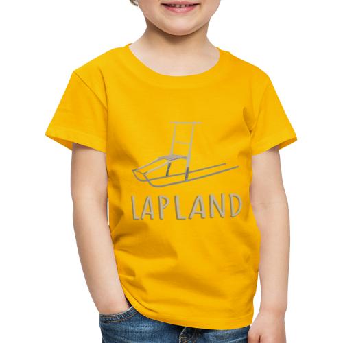 Potkukelkka ja Lapland teksti - Lasten premium t-paita