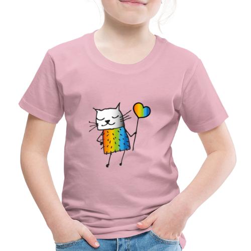 Regenbogen Katze - Kinder Premium T-Shirt