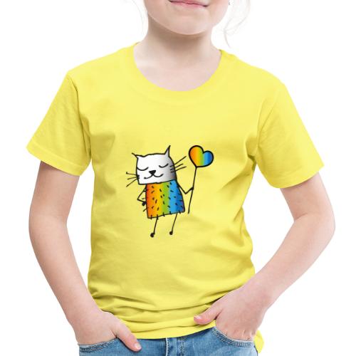 Regenbogen Katze - Kinder Premium T-Shirt