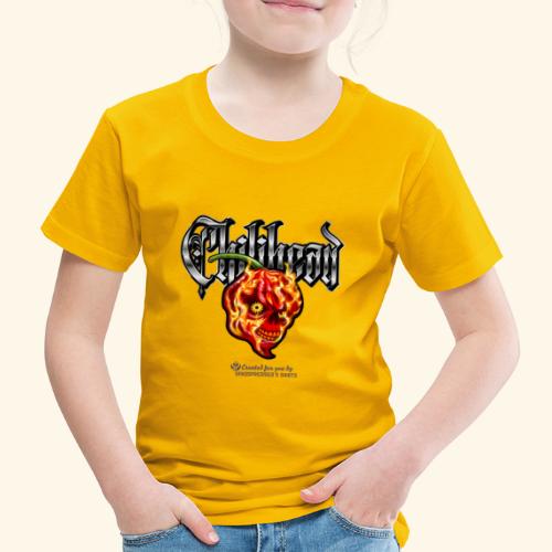 Chili Pepper Fan Chilihead grinsende Chilischote - Kinder Premium T-Shirt