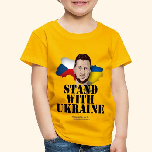 Ukraine Tschechien Unterstützer T-Shirt Design - Kinder Premium T-Shirt