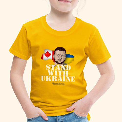 Ukraine Kanada Stand with Ukraine - Kinder Premium T-Shirt
