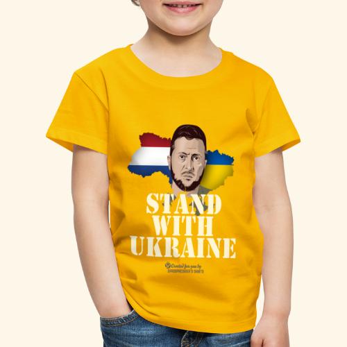 Ukraine Niederlande Motto Stand with Ukraine - Kinder Premium T-Shirt