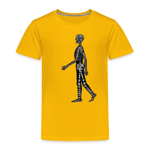 Menneskelig skjelett - Premium T-skjorte for barn