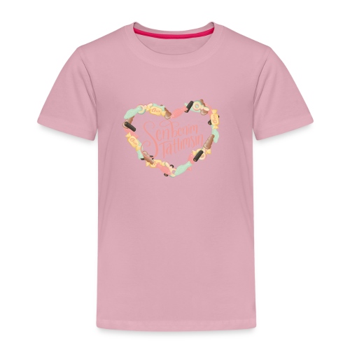 Sen benim Tatlımsın - Godis hjärta - Premium-T-shirt barn