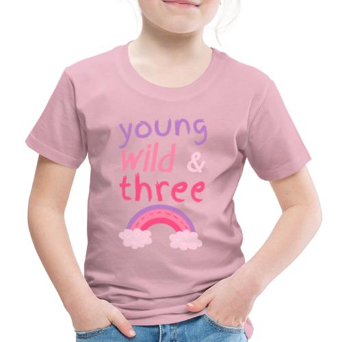 Young wild three - Gave til 3-åring - Premium T-skjorte for barn