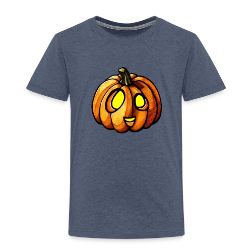 Pumpkin Halloween watercolor scribblesirii - Børne premium T-shirt