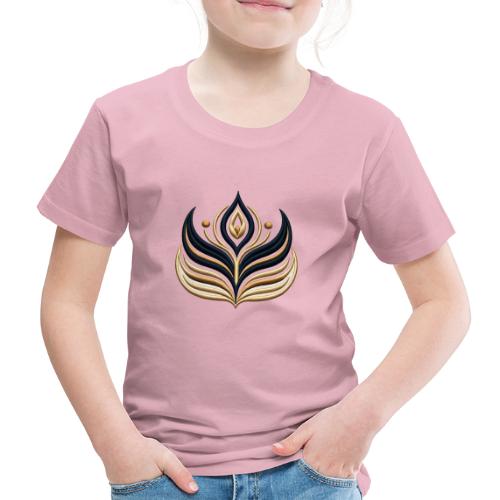 Golden Flame Embroidery Tee - Kids' Premium T-Shirt