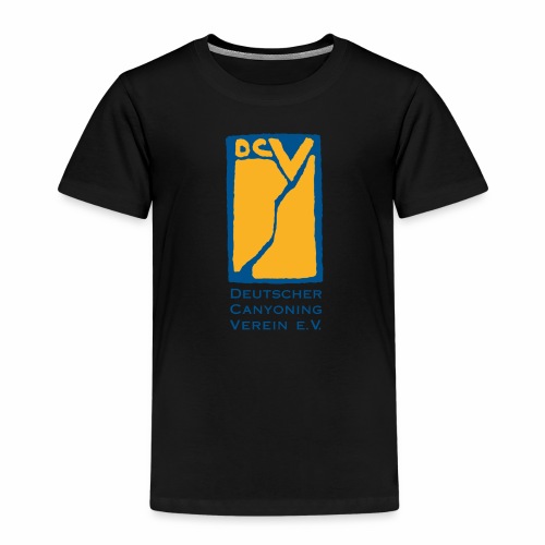 DCV T-Shirt Gründungslogo Blau Goldgelb Schrift - Kinder Premium T-Shirt