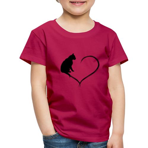 Coeur de chat noir - T-shirt Premium Enfant