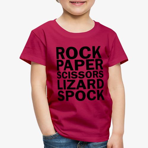 rock paper scissors lizard spock - Kids' Premium T-Shirt