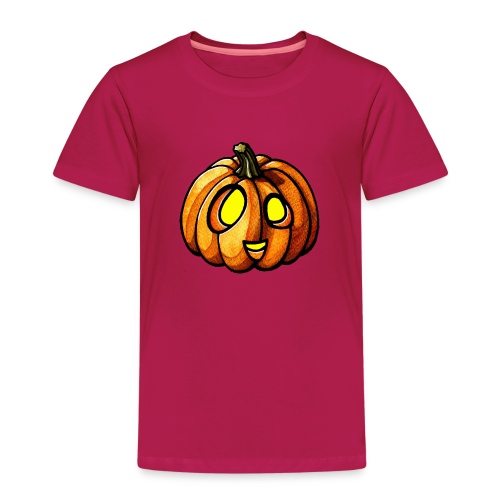 Pumpkin Halloween watercolor scribblesirii - Lasten premium t-paita
